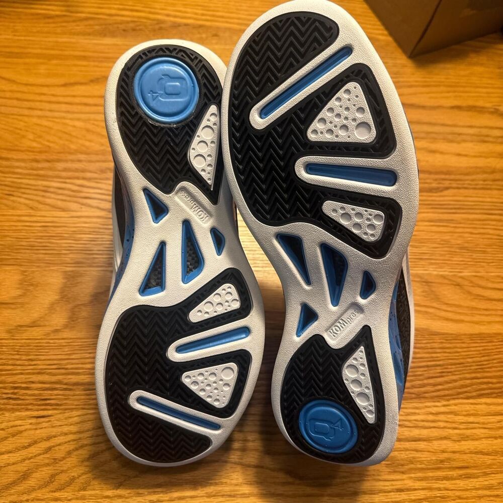 Q4 Sports Men's Basketball Shoes - Bright White and Aster Blue and Black - Picture 5 of 6